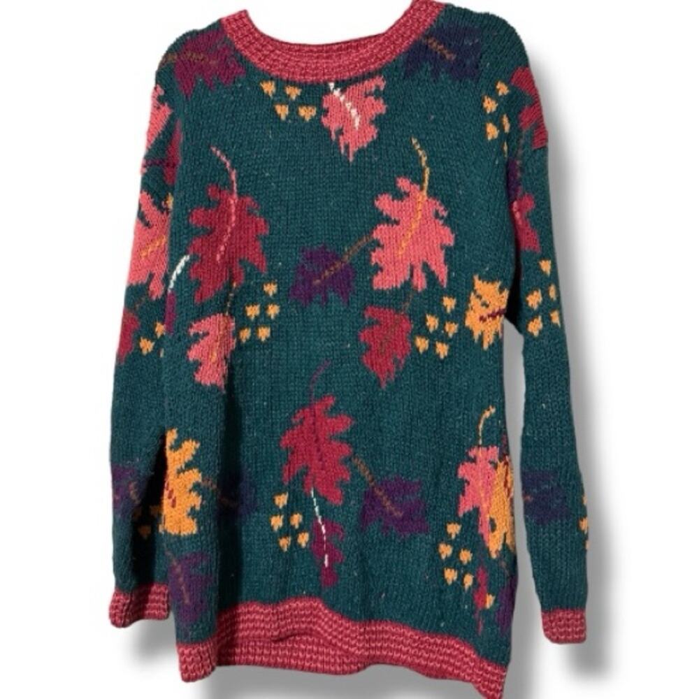 Vintage BEST AMERICAN CLOTHING CO. size medium pullover fall leaves knit sweater